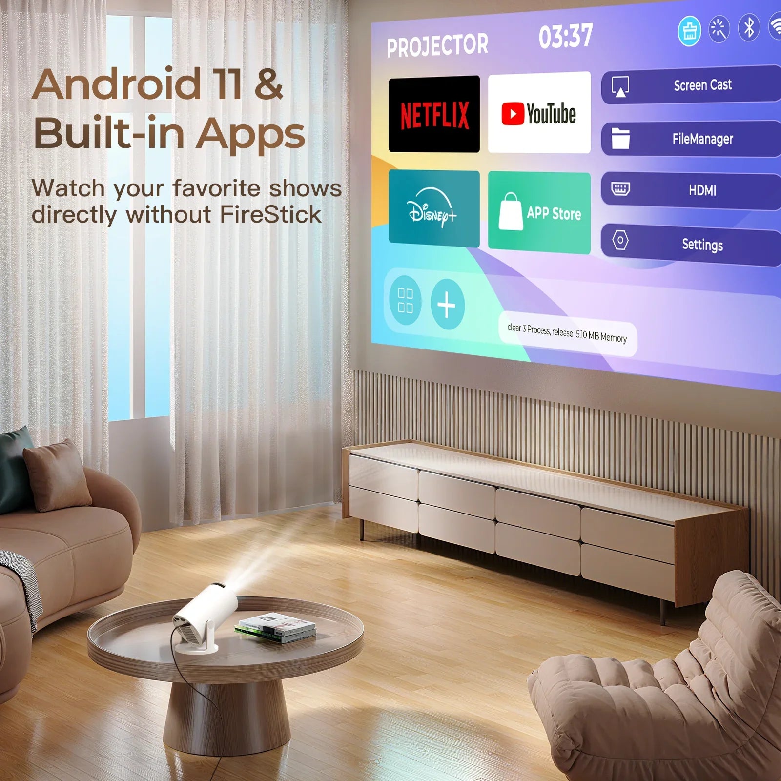 🌌 Compact Projector with Powerful Performance