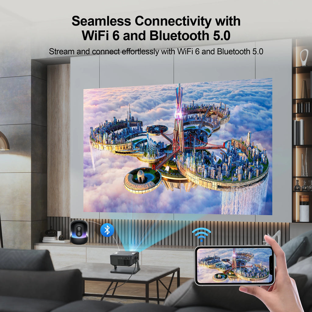 🎞️ SmartBeam Mini – HD Projector with Modern Portable Design